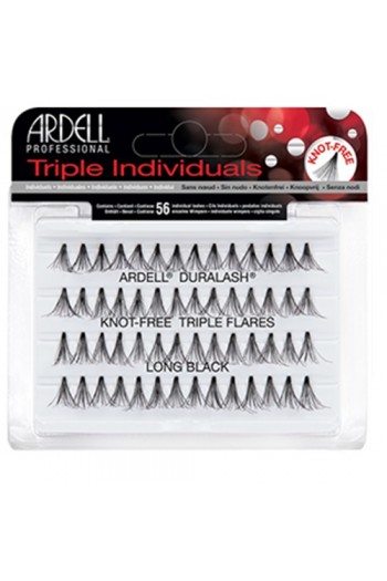 Ardell Triple Individuals Lashes - Knot Free Triple Flares - Long Black