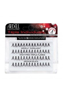 Ardell Triple Individuals Lashes - Knot Free Triple Flares - Medium Black