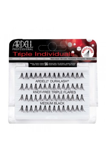 Ardell Triple Individuals Lashes - Knot Free Triple Flares - Medium Black