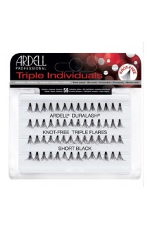 Ardell Triple Individuals Lashes - Knot Free Triple Flares - Short Black