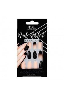Ardell Nail Addict - Premium Artificial Nail Set - Black Stud & Pink Ombre