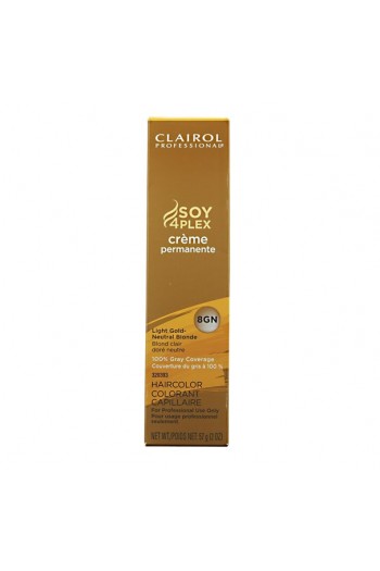 Clairol Professional - SOY4Plex - Creme Permanente - Light Gold - Neutral Blonde 8GN - 2 oz / 57 g