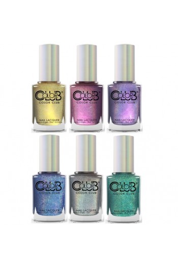 Color Club Lacquer - Halo Chrome Collection  - All 6 Colors - 15 mL / 0.5 oz each