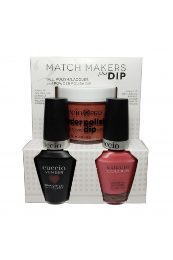 Cuccio Match Makers Plus Dip - Gel + Lacquer + Dip Powder (2oz) - Bella Natura Collection - Natural State - 13ml / 0.43oz Each