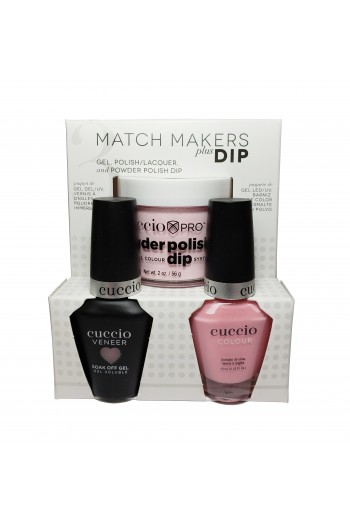Cuccio Match Makers Plus Dip - Gel + Lacquer + Dip Powder (2oz) - Texas Rose - 13ml / 0.43oz Each