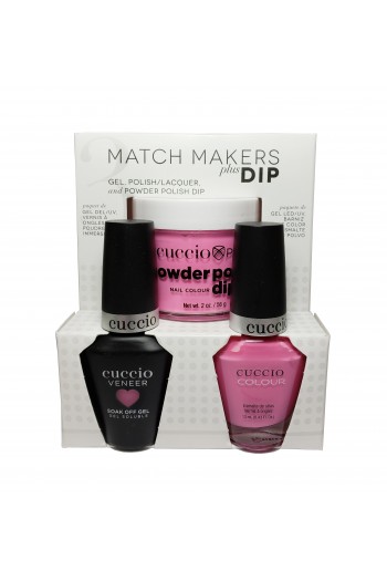 Cuccio Match Makers Plus Dip - Gel + Lacquer + Dip Powder (2oz) - Kyoto Cherry Blossom - 13ml / 0.43oz Each