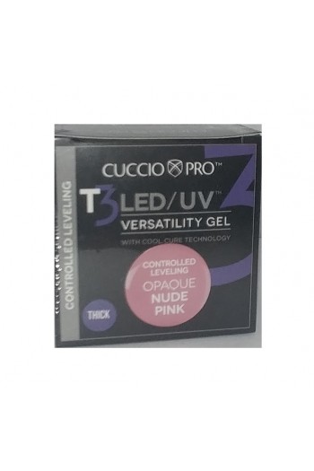 Cuccio Pro - T3 LED/UV  Gel - Controlled Leveling - Opaque Nude Pink - 1 oz / 28 g