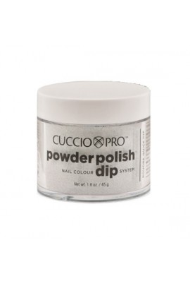 Cuccio Pro - Powder Polish Dip System - Silver w/ Silver Glitter - 1.6 oz / 45 g