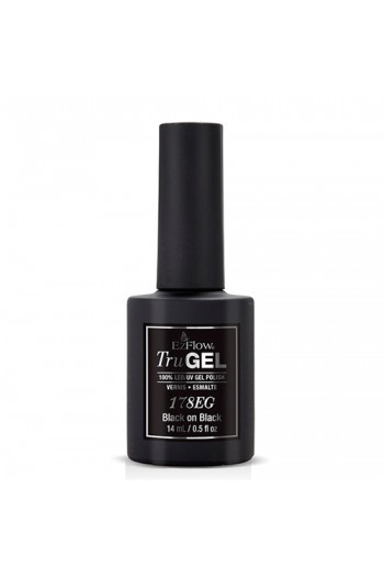 EzFlow TruGel LED/UV Gel Polish - Black on Black - 0.5oz / 14ml - NEW BOTTLES