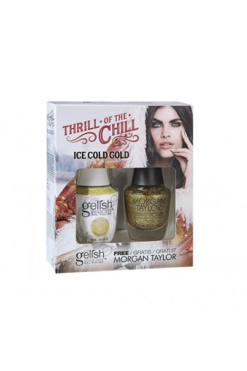 Nail Harmony Gelish & Morgan Taylor - Two of a Kind - 2017 Winter Collection - Thrill Of The Chill - Ice Cold Gold