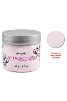 NSI Attraction Nail Powder - Glistening Masquerade Soft Pink - 40g / 1.4oz
