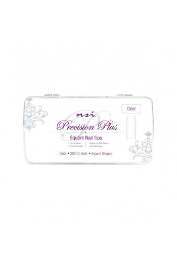 NSI Precision Plus - Square Nail Tips - Clear 200ct