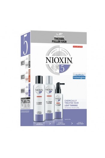 Nioxin System 5 - Chemically Treated Hair Light Thinning Intense Moisture Kit - 3 pc