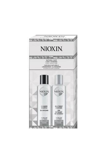 Nioxin System 1 - Natural Hair Light Thinning Light Moisture Kit - 300 mL / 10.1 oz Each