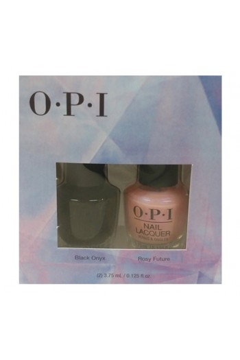 OPI Lacquer - Mini 2 Pack - Black Onyx + Rosy Future DUO - 3.75 mL / 0.125 oz each