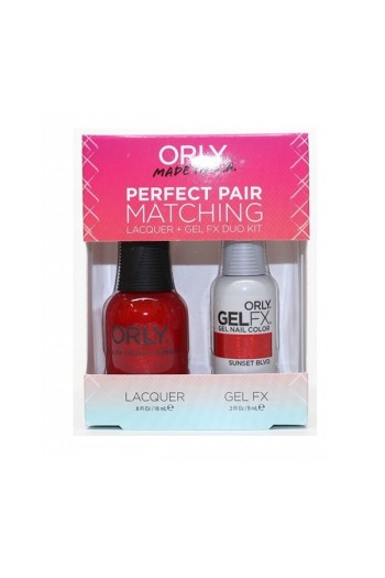 Orly Lacquer + Gel FX - Perfect Pair Matching DUO Kit - Haute Red 
