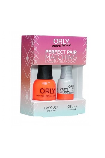 Orly Lacquer + Gel FX - Perfect Pair Matching DUO Kit - Orange Sorbet 