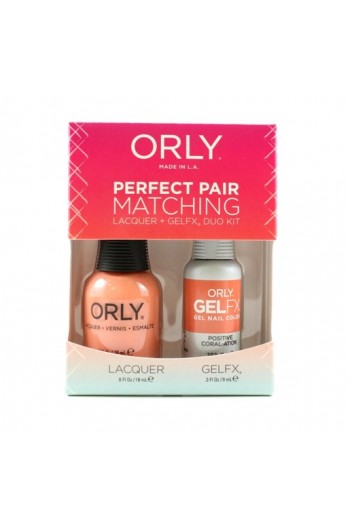 Orly - Perfect Pair Matching Lacquer + Gel FX - Positive Coral-ation - 0.6 oz / 0.3 oz