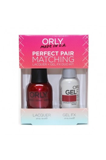 Orly - Perfect Pair Matching Lacquer+Gel FX Kit - Crawford's Wine - 0.6 oz / 0.3 oz 