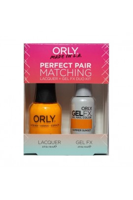 Orly - Perfect Pair Matching Lacquer+Gel FX Kit - Summer Sunset - 0.6 oz / 0.3 oz 