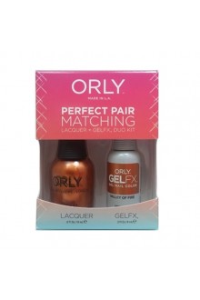 Orly - Perfect Pair Matching Lacquer+Gel FX Kit - Valley of Fire - 0.6 oz / 0.3 oz