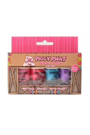 Piggy Paint - 4 Polish Box Set - 4 Nail Polish Mini Set - 0.11oz /3.5ml each Piggy Paint - 4 Polish Box Set - 4 Nail Polish Mini Set - 0.11oz /3.5ml each