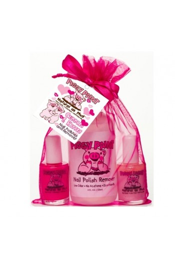 Piggy Paint - Cuddles and Kisses Gift Set - 2 Polish Set/1 Remover - 0.5 oz/15ml, 4oz/120ml Piggy Paint - Cuddles and Kisses Gift Set - 2 Polish Set/1 Remover - 0.5 oz/15ml, 4oz/120ml