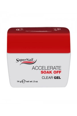SuperNail Accelerate Soak Off Clear Gel - 0.5oz / 14g