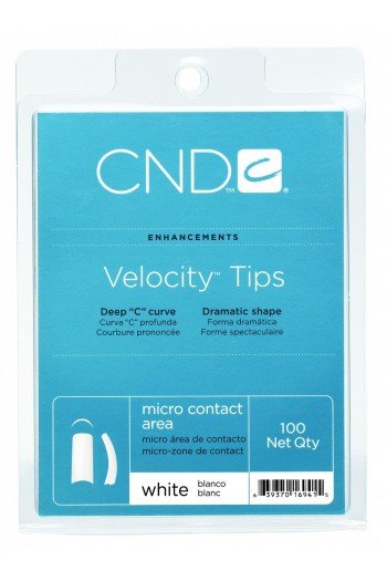 CND Velocity Tips - White - 100ct