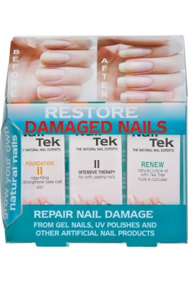 Nail Tek Damage Nails Kit - Intensive Therapy II, Foundation II, Renew - 3pk