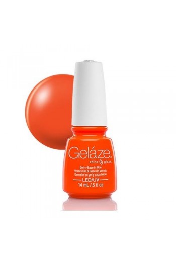 China Glaze Gelaze Gel Polish - Orange Knockout - 0.5oz / 14ml