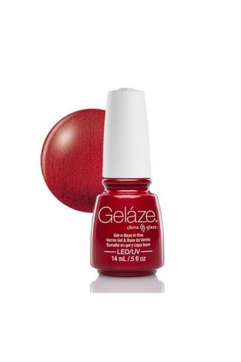 China Glaze Gelaze Gel Polish - Red Pearl - 0.5oz / 14ml