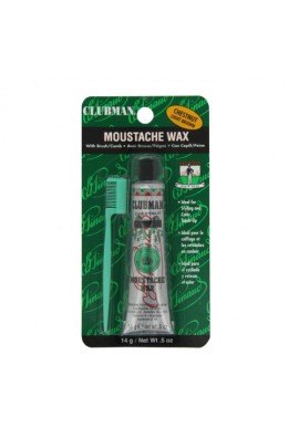 Clubman - Moustache Wax With Comb - Chestnut - 0.5oz / 14g