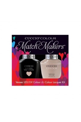 Cuccio Match Makers - Veneer LED/UV Colour & Colour Lacquer - Tel-Aviv Me All About It - 0.43oz / 13ml each