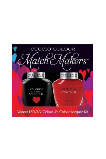 Cuccio Match Makers - Veneer LED/UV Colour & Colour Lacquer - A Kiss In Paris - 0.43oz / 13ml each