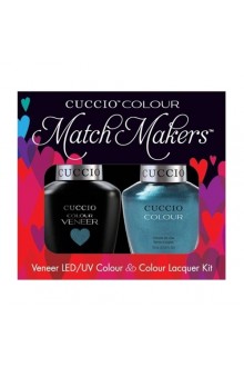 Cuccio Match Makers - Veneer LED/UV Colour & Colour Lacquer - Dublin Emerald Isle - 0.43oz / 13ml each