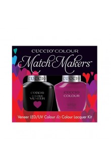 Cuccio Match Makers - Veneer LED/UV Colour & Colour Lacquer - Eye Candy In Miami - 0.43oz / 13ml each