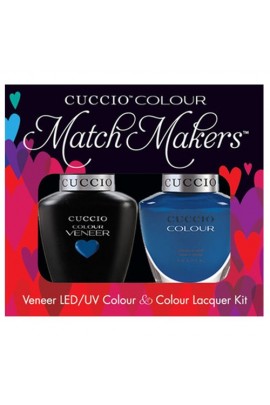Cuccio Match Makers - Veneer LED/UV Colour & Colour Lacquer - Color Cruise Collection - Got The Navy Blues - 0.43oz / 13ml each