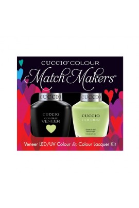 Cuccio Match Makers - Veneer LED/UV Colour & Colour Lacquer - In the Key of Lime - 0.43oz / 13ml each
