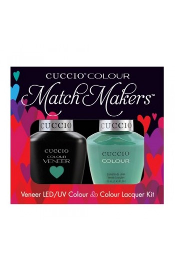 Cuccio Match Makers - Veneer LED/UV Colour & Colour Lacquer - Jakarta Jade - 0.43oz / 13ml each