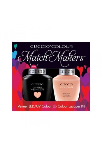 Cuccio Match Makers - Veneer LED/UV Colour & Colour Lacquer - Life's a Peach - 0.43oz / 13ml each
