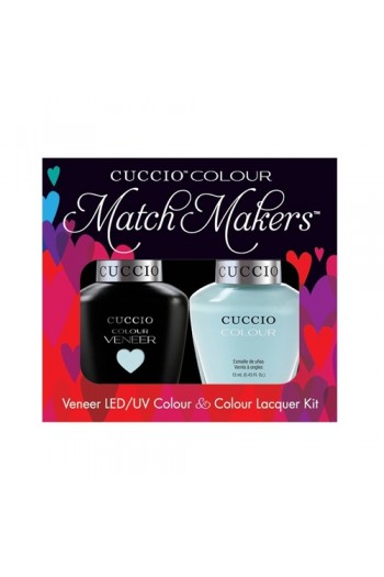 Cuccio Match Makers - Veneer LED/UV Colour & Colour Lacquer - Meet Me in Mykonos - 0.43oz / 13ml each