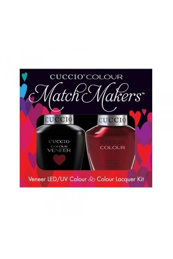 Cuccio Match Makers - Veneer LED/UV Colour & Colour Lacquer - Moscow Red Square - 0.43oz / 13ml each