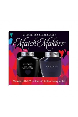 Cuccio Match Makers - Veneer LED/UV Colour & Colour Lacquer - On The Nile Blue - 0.43oz / 13ml each