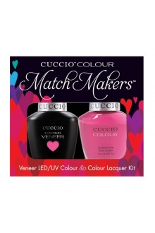 Cuccio Match Makers - Veneer LED/UV Colour & Colour Lacquer - Pink Cadillac - 0.43oz / 13ml each