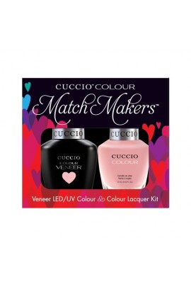 Cuccio Match Makers - Veneer LED/UV Colour & Colour Lacquer - Pinky Swear - 0.43oz / 13ml each