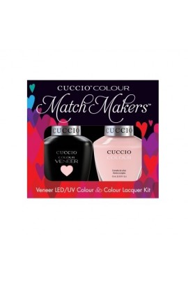 Cuccio Match Makers - Veneer LED/UV Colour & Colour Lacquer - Texas Rose - 0.43oz / 13ml each
