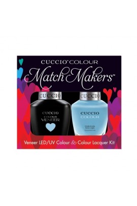 Cuccio Match Makers - Veneer LED/UV Colour & Colour Lacquer - Under a Blue Moon - 0.43oz / 13ml each