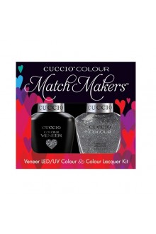 Cuccio Match Makers - Veneer LED/UV Colour & Colour Lacquer - Vegas Vixen - 0.43oz / 13ml each