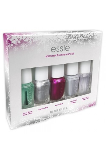Essie Nail Polish - 2015 Holiday Collection - Shimmer and Shine Mini Kit - Mini 5pk Kit - 5 x 0.16oz